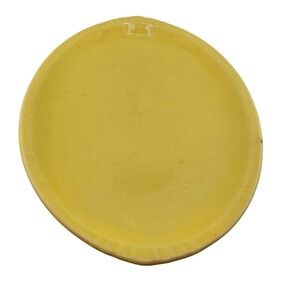 Caliente California Lemon Yellow Ceramic Oval Plate Dish‎ Vintage  Made in USA